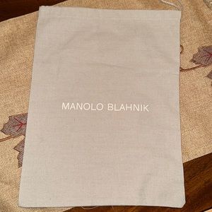 Authentic Manolo 10”x13” dust bag